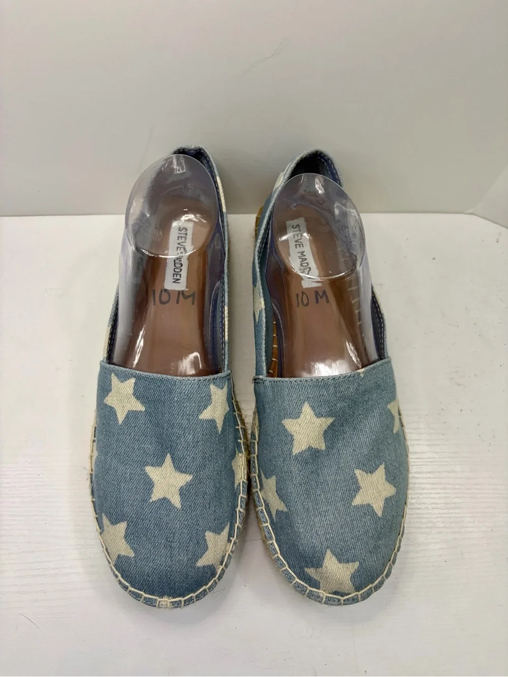 Steve Madden Talan Blue Star Espadrille Slip-On Shoes Size 10